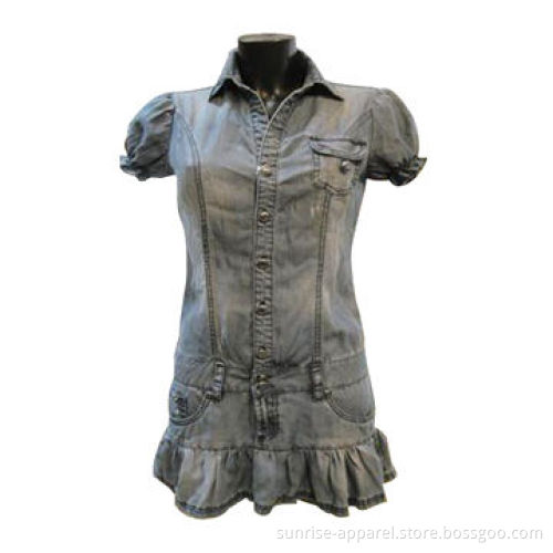 Ladies' Denim Dress, Customized Designs and Logos are Welcome